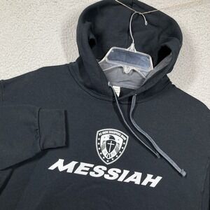 Messiah University Falcons Hoodie Adult Medium Black Pullover Sweatshirt  FLAW